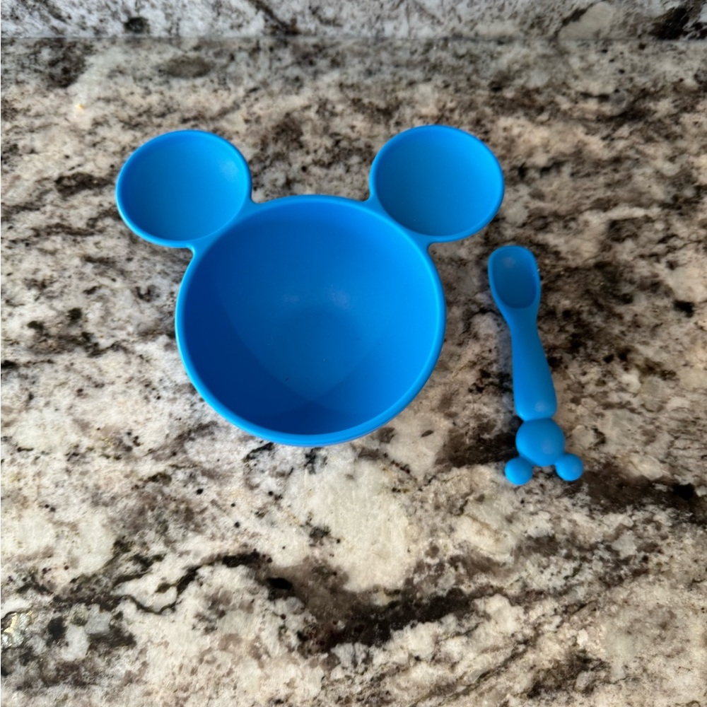 Bumpkins Blue Disney Mickey Mouse Bowl and Spoon Set